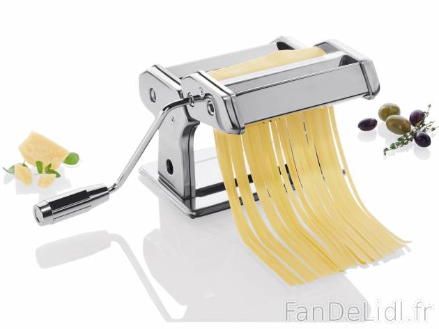 Machine à pâtes , le prix 17.99 € 
- Épaisseur de pâte réglable sur 7 niveaux
- ...