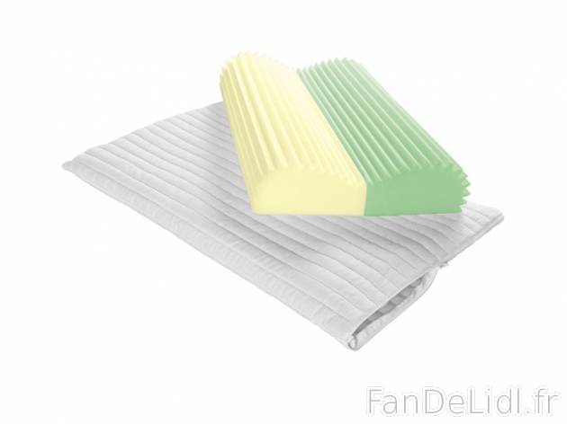 Oreiller ergonomique avec 2 niveaux de fermeté , prezzo 9.99 € per L&apos;unité ...