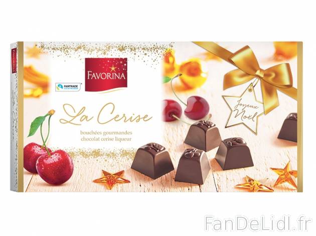 Pralinés liqueur cerise , prezzo 1.19 € per 165 g, 1 kg = 7,21 € EUR.