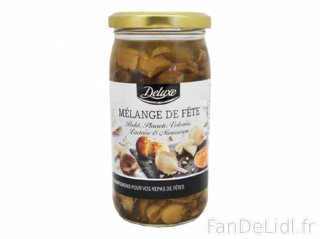 Mélange de champignons de fête , prezzo 2.29 € per 185 g (PNE), 1 kg = 12,38 ...