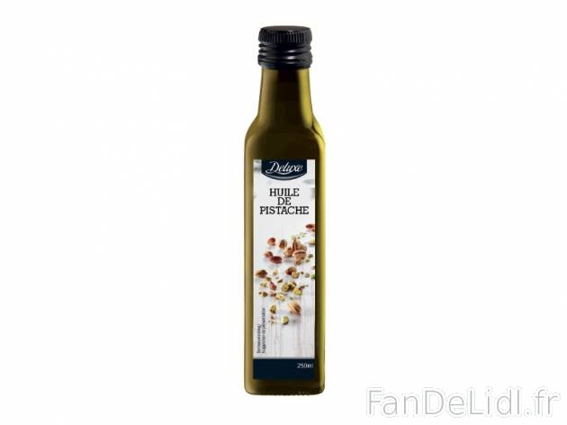 Huile de pistache , prezzo 3.99 € per 250 ml, 1 L = 15,96 € EUR.