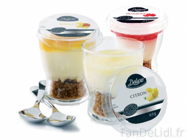 Dessert fruité au spéculoos , prezzo 0.89 € per 60 g au choix, 1 kg = 14,83 ...