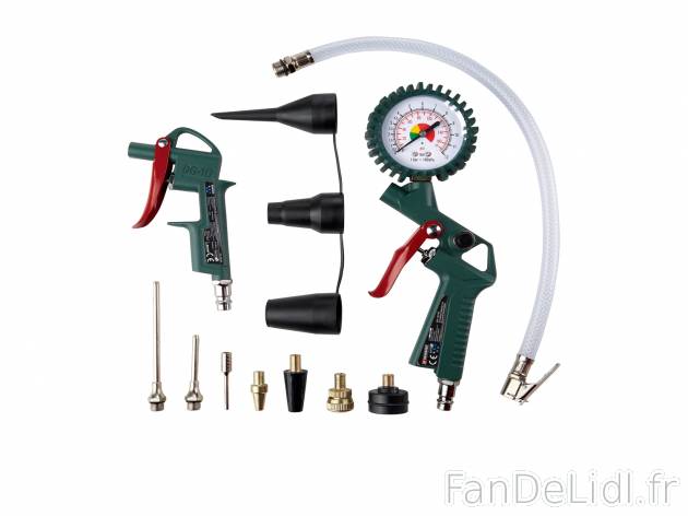 Set d’accessoires pneumatiques Parkside, le prix 11.99 € 
- Pression max. 8 ...