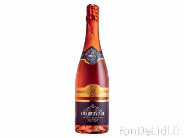 Crémant d&apos;Alsace Brut Rosé Grande Cuvée Méthode traditionnelle AOC ...