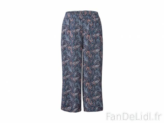 Jupe-culotte , le prix 7.99 € 
- Du 36 au 48 selon modèle.
- Ex. 96 % polyester ...