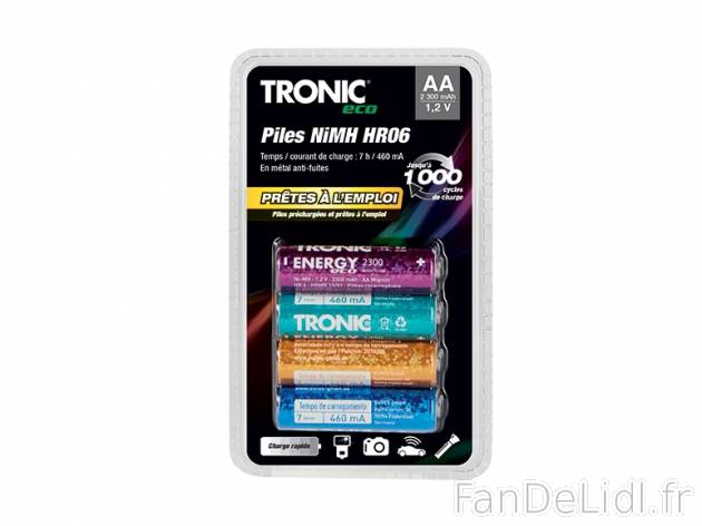 Piles préchargées et rechargeables , prezzo 3.99 € per L&apos;unité au ...