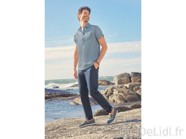 Pantalon chino , le prix 9.99 € 
- Du 38 au 48 selon modèle.
- Ex. 98 % coton ...