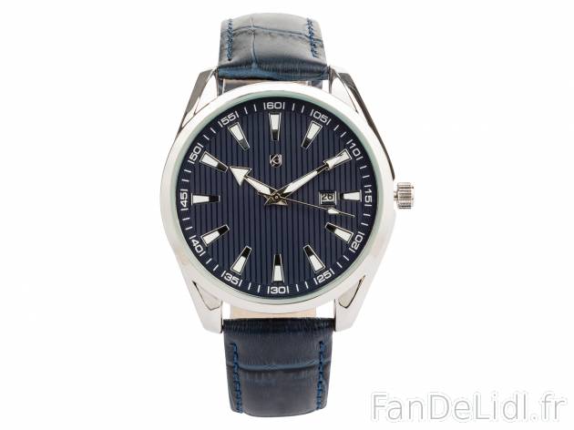 Montre , le prix 7.99 € 
- 1 modèle avec bracelet en cuir et 1 modèle avec ...