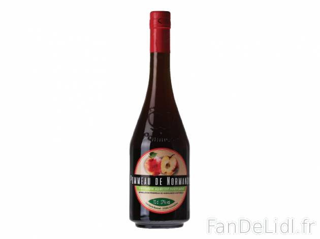 Pommeau de Normandie AOC , prezzo 6.39 € per 70 cl, 1 L = 9,13 € EUR.