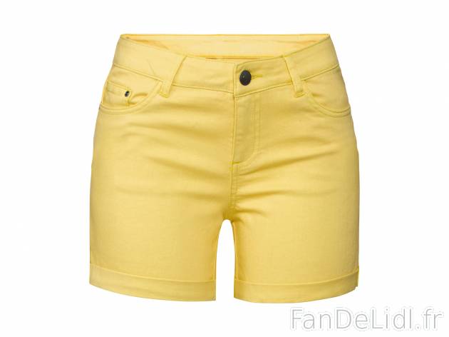 Short en jean , le prix 7.99 € 
- Du 36 au 48 selon modèle.
- Ex. 98 % coton ...