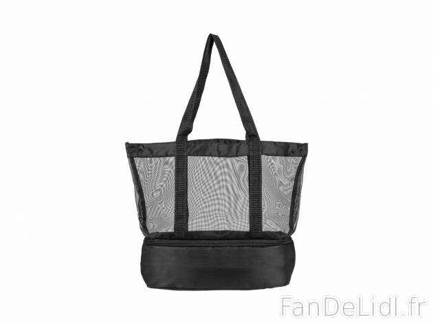 Sac de plage avec compartiment isotherme , le prix 9.99 € 
- Ex. dessus mesh ...