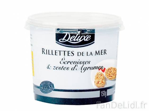 Rillettes de la mer aux écrevisses , prezzo 1.99 € per 150 g, 1 kg = 13,27 € EUR.