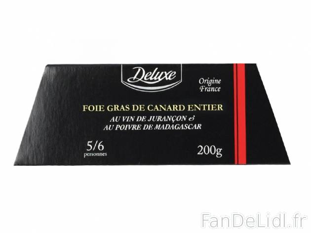 Foie gras de canard entier au vin de Jurançon et au poivre de Madagascar , prezzo ...