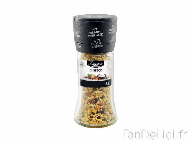 Moulin à épices , prezzo 1.49 € per 45 à 55 g au choix, 1 kg = 33,11 € EUR. ...