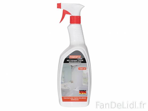 Nettoyant pour moisissures , prezzo 1.99 € per 750 ml 
- Convient pour toutes ...