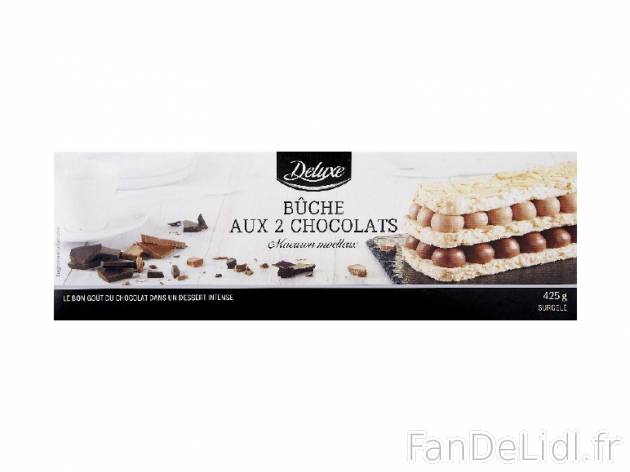 Bûche aux 2 chocolats , prezzo 6.49 € per 425 g, 1 kg = 15,27 € EUR. 
- Inédit ...