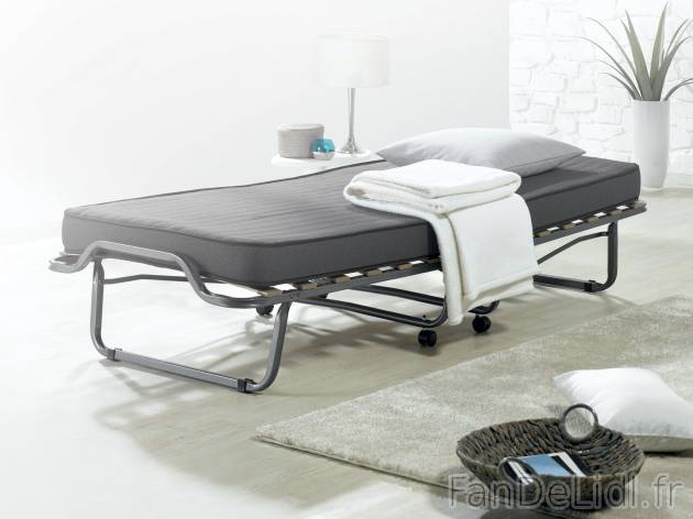 Lit d’appoint , le prix 59.99 € 
- Env. 200 x 80 x 39 cm (L x l x h)
- Sommier ...