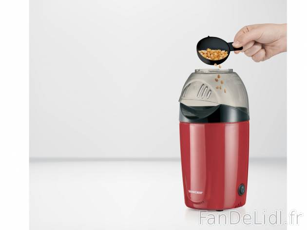 Appareil à pop-corn Silvercrest, le prix 14.99 € 
- 1 200 W
- Jusqu’à env. ...