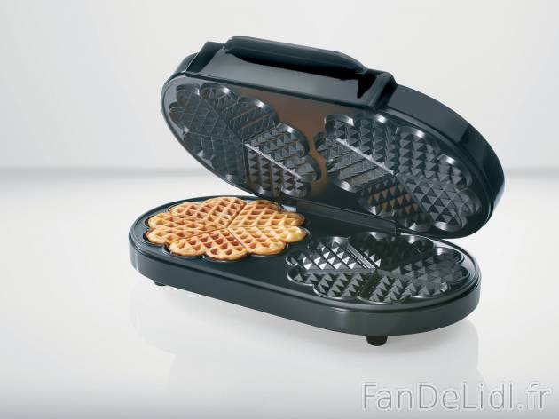 Gaufrier double , le prix 19.99 € 
- 1 200 W
- 2 gaufres en une fois
- Plaque ...