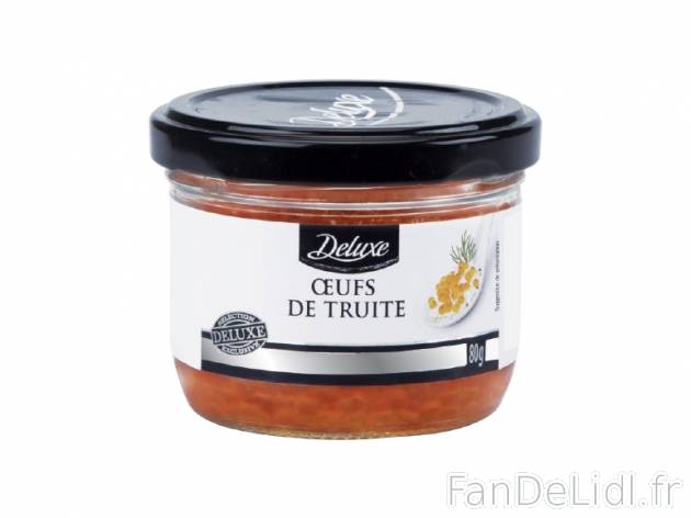 Œufs de truite , prezzo 3.99 € per 80 g, 1 kg = 49,88 € EUR.