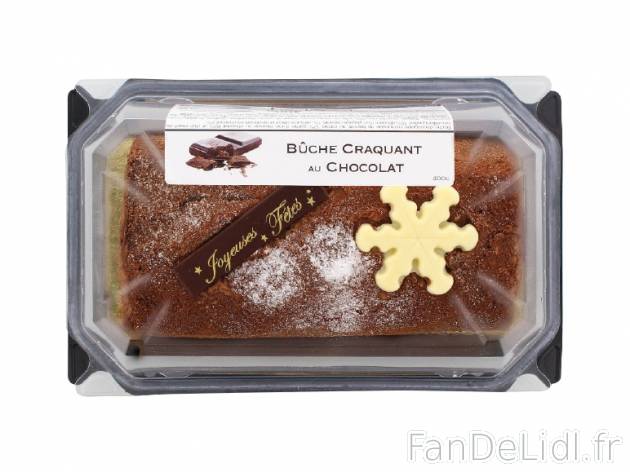 Bûche craquant au chocolat , prezzo 7.99 € per 400 g, 1 kg = 19,98 € EUR. 
- ...