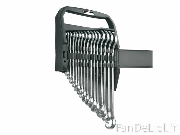 15 clés mixtes , prezzo 6.99 € per Le set 
- Support plastique avec poignée ...