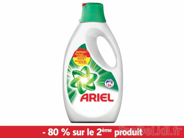 Ariel lessive liquide , prezzo 9.91 € per Soit le lot de 2 x 2,21 L, 1 L = 2,24 ...