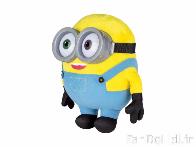 Peluche , le prix 9.99 €  
-  Au choix : Kevin, Stuart et Bob
 