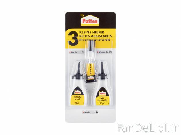Colle , le prix 1.99 € 
Au choix : 
- Set de 3 petits assistants : colle à ...