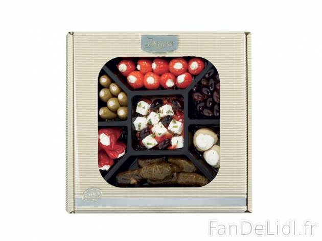 Plateau d’antipasti , prezzo 5.99 € per 650 g (PNE), 1 kg = 9,22 € EUR. 
- ...