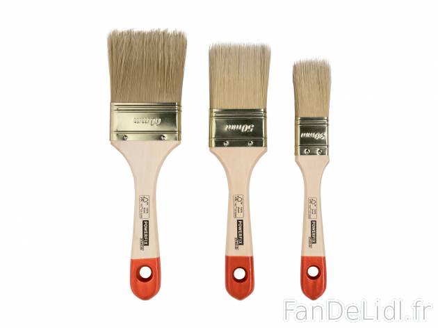 Set de pinceaux , le prix 1.99 € 
Au choix : 
- Set de 3 pinceaux plats pour ...