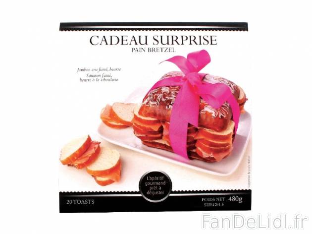 Cadeau surprise , prezzo 8.99 € per 480 g, 1 kg = 18,73 € EUR. 
- Pain surprise ...