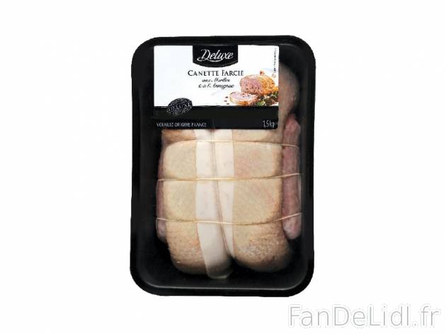 Canette farcie aux morilles et à l’Armagnac , prezzo 9.33 € per Le kilo 
- ...