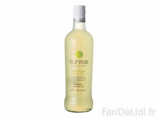 Mojito ou Piña Colada , prezzo 4.59 € per 70 cl, 1 L = 6,56 € EUR. 
- 14,9 ...