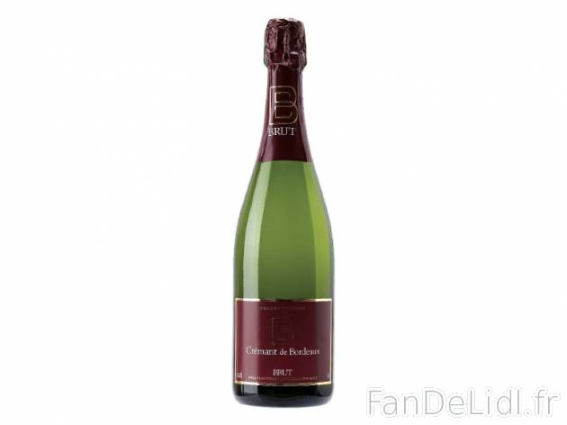 Crémant de Bordeaux brut AOP , prezzo 4.69 € 
- Température optimale de dégustation ...