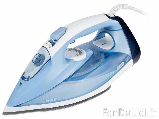 Fer à repasser vapeur Philips Azur, le prix 16.99 € 
- 2 000 W
- Effet pressing ...