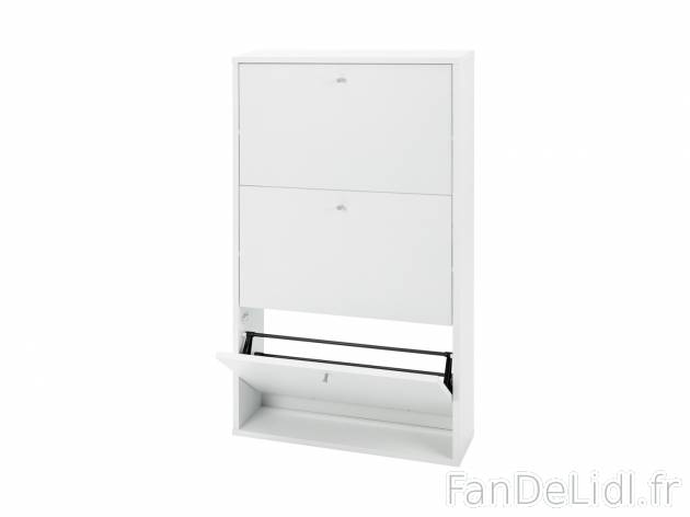 Meuble à chaussures blanc , le prix 34.99 &#8364; 
- Env. 14,6 kg
- Env. 58,5 ...