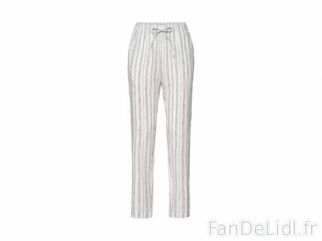 Pantalon en lin , le prix 9.99 € 
- Du 36 au 48 selon modèle.
- Ex. 55 % lin ...