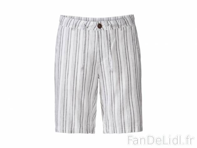 Bermuda en lin , le prix 7.99 € 
- Du 38 au 48 selon modèle.
- Ex. 55 % lin ...