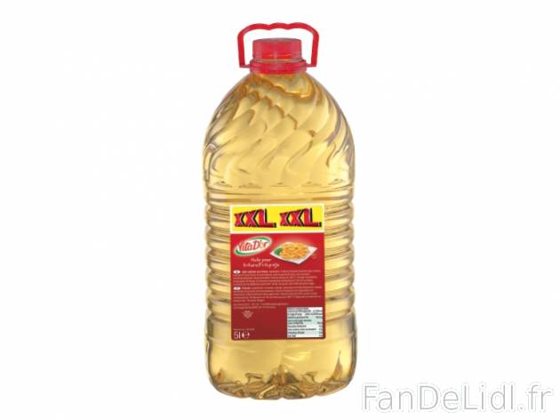 Huile végétale pour friture , prezzo 6.49 € per 5 L, 1 L = 1,30 € EUR. 
- ...