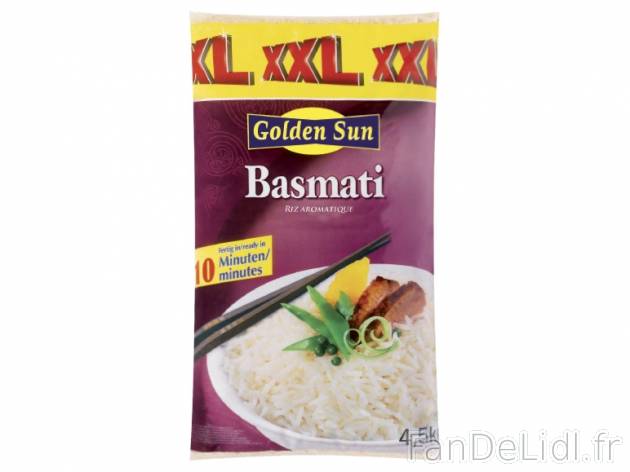 Riz basmati , prezzo 5.19 € per 4,5 kg, 1 kg = 1,15 € EUR. 
- La sachet de ...