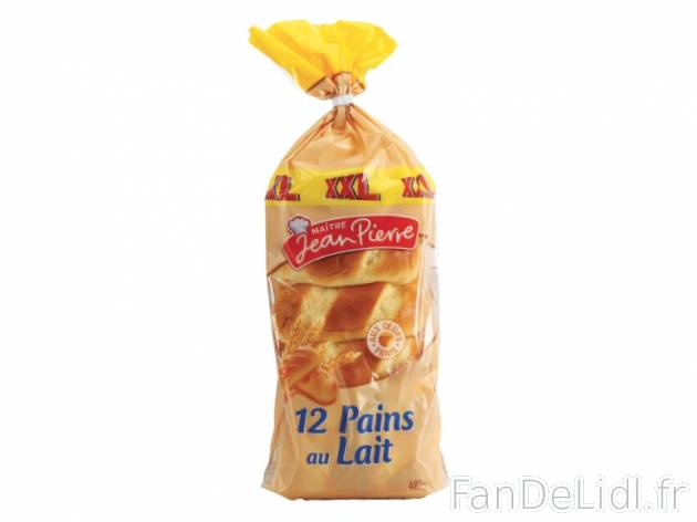 12 pains au lait pur beurre , prezzo 0.99 € per 480 g, 1 kg = 2,06 € EUR. 
- ...