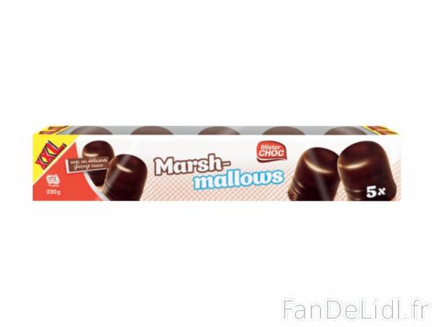 5 guimauves géantes avec glaçage cacao , prezzo 1.39 € per 230 g, 1 kg = 6,04 € EUR.
