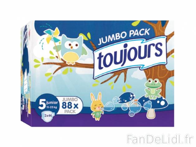 Couches-culottes junior , prezzo 12.99 € per Le paquet 
- 88 couches dont 9 GRATUITES ...