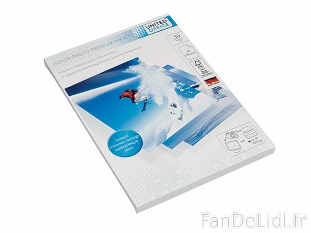 Papier photo Premium InkJet A4 , prezzo 4.99 € per Le lot 
- 50 feuilles 
- ...