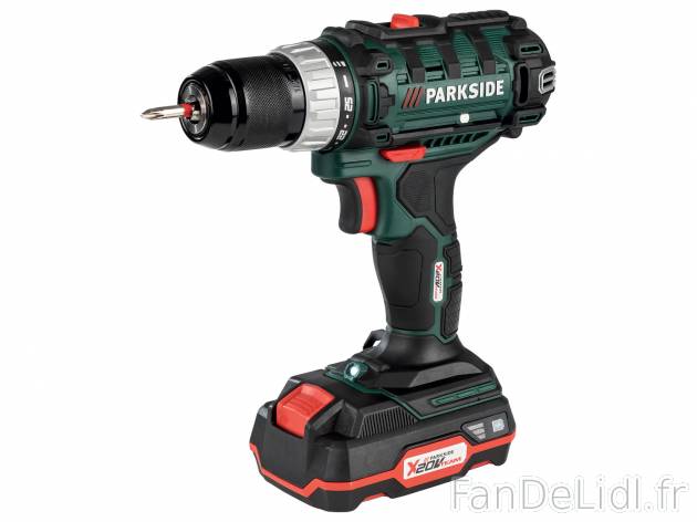 Perceuse-visseuse sans fil Parkside, X20VTeam, le prix 39.99 € 
- POUR PERCER ...
