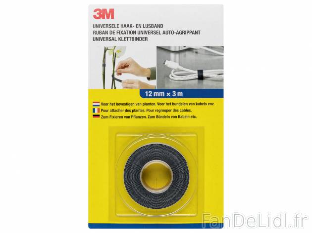 Adhésif auto-agrippant 3M, le prix 1.99 € 
- RUBAN DE FIXATION UNIVERSEL AUTO-AGRIPPANT
- ...