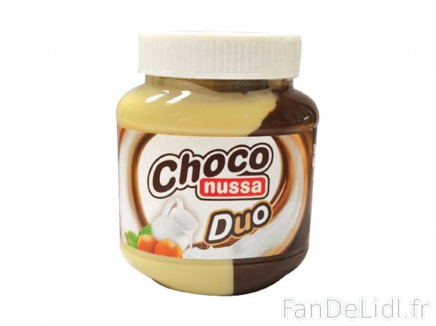 Pâte à tartiner duo , prezzo 1.29 € per 400 g, 1 kg = 3,23 € EUR.