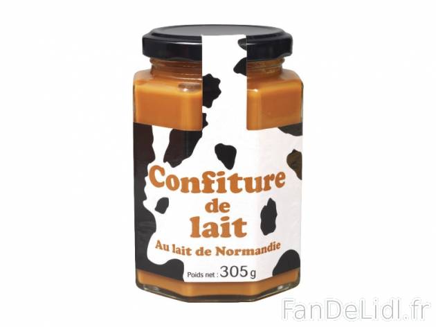 Confiture de lait , prezzo 1.99 € per 305 g, 1 kg = 6,52 € EUR. 
- Au lait ...