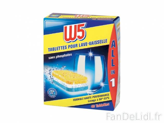 40 tablettes pour lave-vaisselle tout en 1 , prezzo 3.59 € per 760 g, 1 kg = 4,72 ...